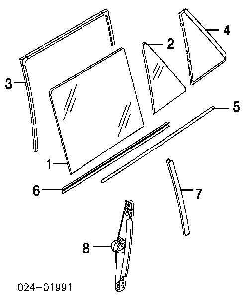 ATPA120741 Bapmic mechanizm podnoszenia szyby drzwi tylnych prawych