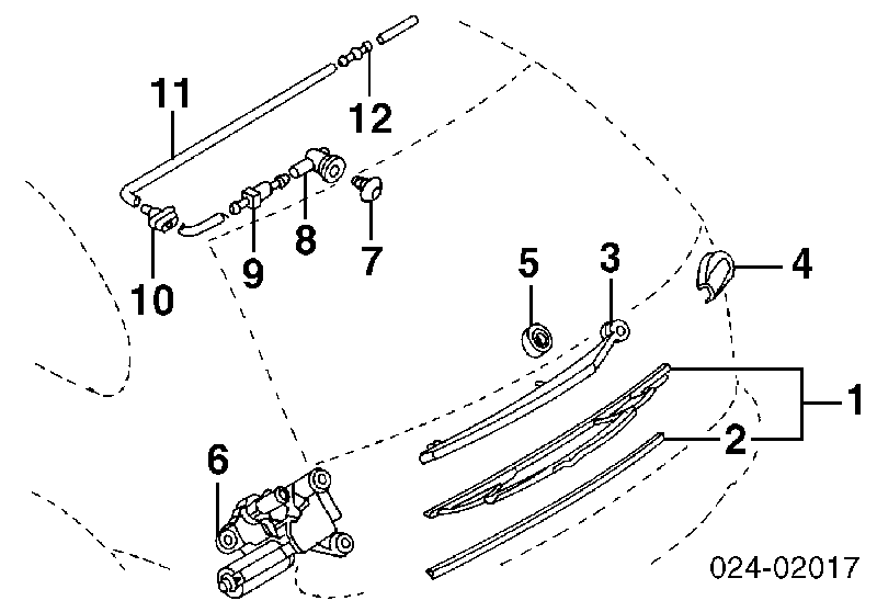 61627068076 BMW ramię wycieraczki szyby tylnej