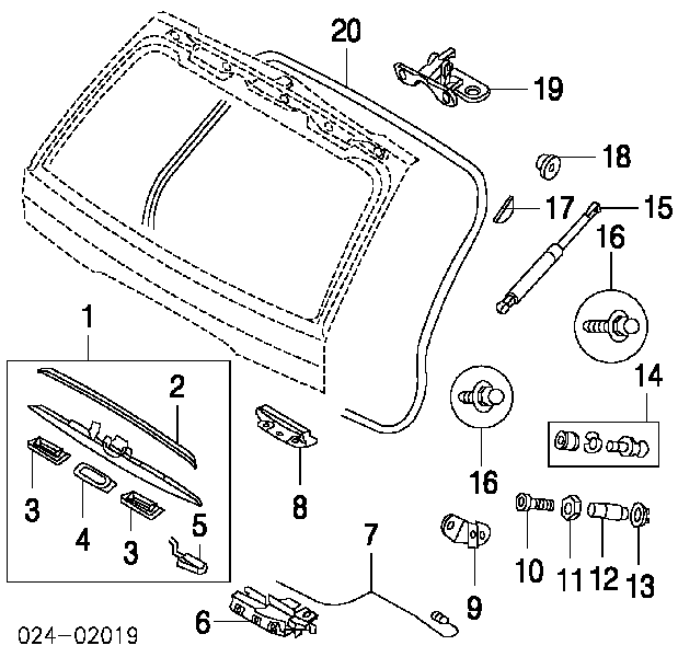 Klamka bagażnika (drzwi 3/5 tylnych) zewnętrzna 51137170676 BMW