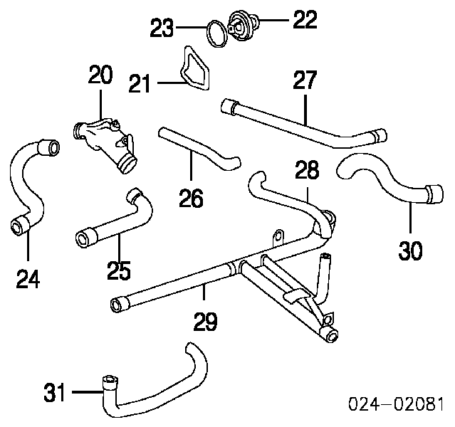 Uszczelka obudowy termostatu do BMW 5 (E34)