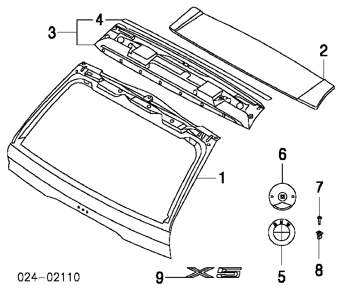 51148402675 BMW emblemat na klapę bagaznika (znaczek firmowy)