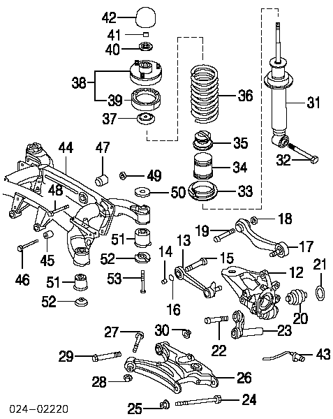 Śruba do mocowania amortyzatora tylnego do BMW 7 (E38)