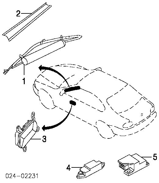 65776902054 BMW Czujnik AIRBAG przedni