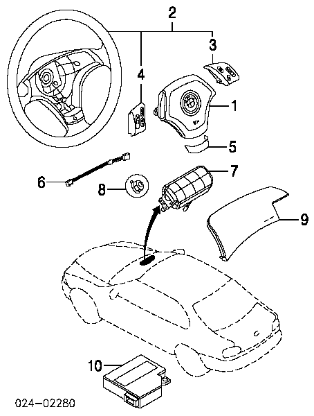 33109680803X BMW poduszka powietrzna (airbag kierowcy)