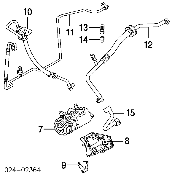 64538391214 BMW zawór napełniania klimatyzacji