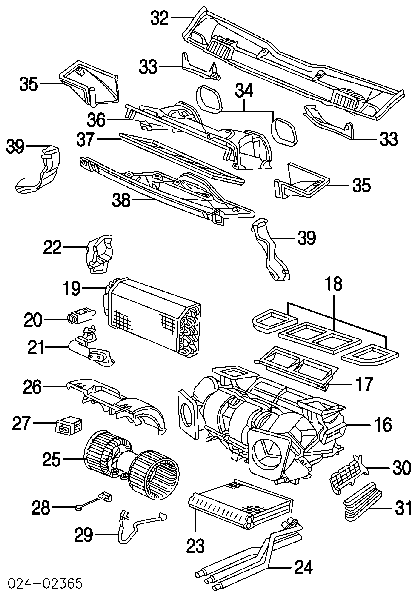 Chłodnica nagrzewnicy (ogrzewacza) do BMW 5 (E39)