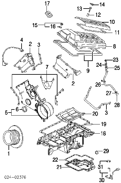 11141432847 BMW uszczelka przedniej pokrywy silnika, zestaw