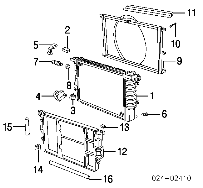 17101440252 BMW dyfuzor chłodnicy