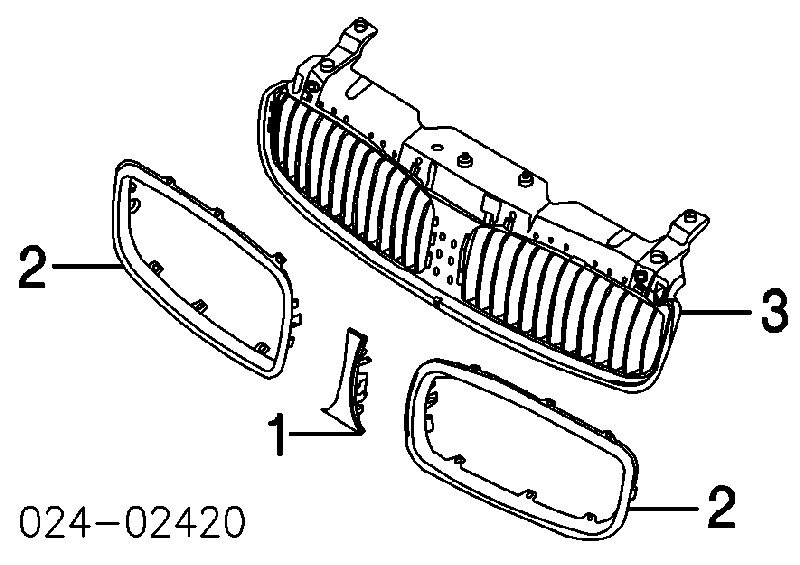 Atrapa chłodnicy do BMW 7 (E65, E66, E67)