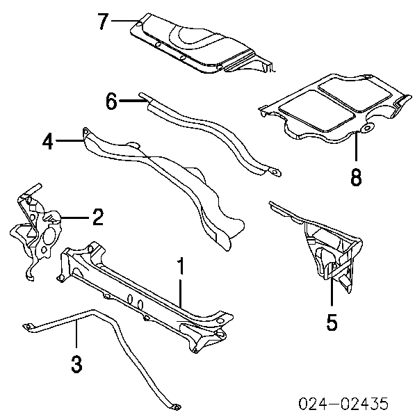 Osłona chłodnicy dolna (panel mocowania reflektorów) do BMW 7 (E65, E66, E67)