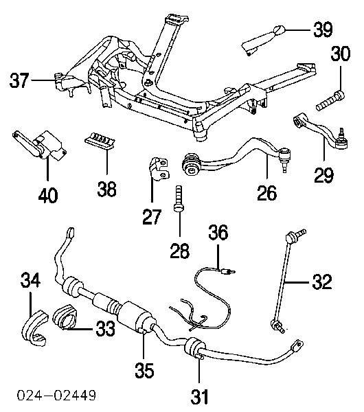 Tuleja stabilizatora przedniego do BMW 7 (F01, F02, F03, F04)