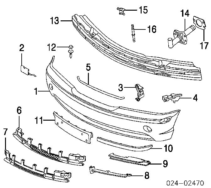 51117032613 BMW kratka zderzaka przedniego lewa