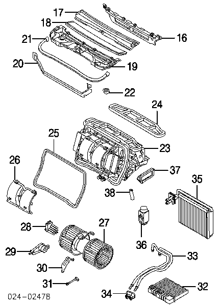 8372783 BMW chłodnica nagrzewnicy (ogrzewacza)