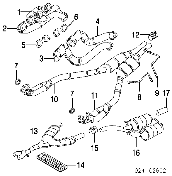 Uszczelka rury odbiornika tłumika 18301728734 BMW