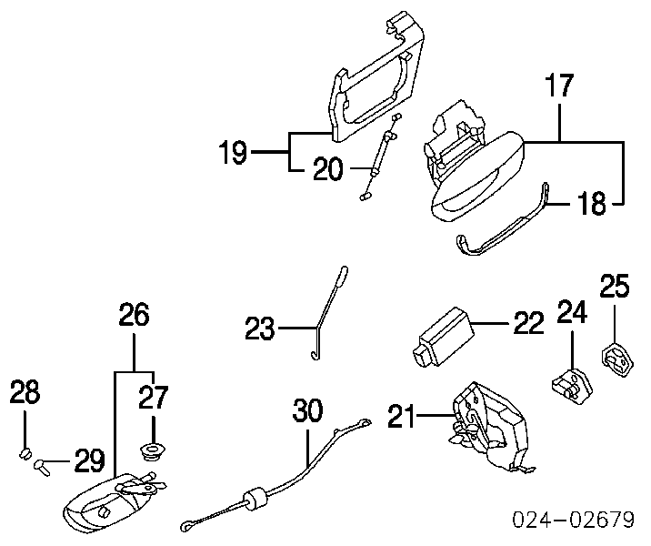 Zamek drzwi tylnych prawych do BMW 5 (E39)