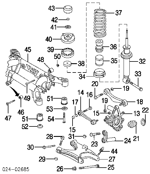 Amortyzator tylny do BMW 5 (E39)