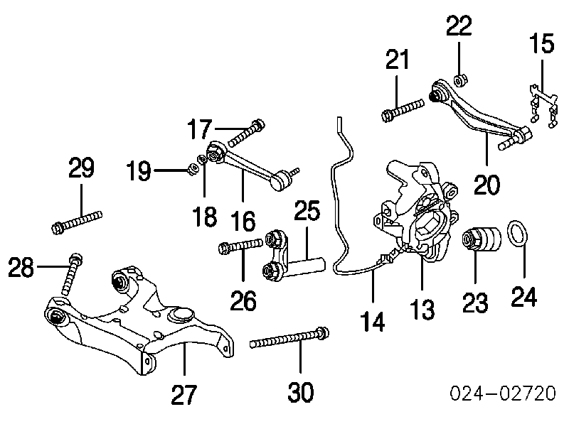 RH053015 Reinhoch wahacz zawieszenia tylnego górny prawy