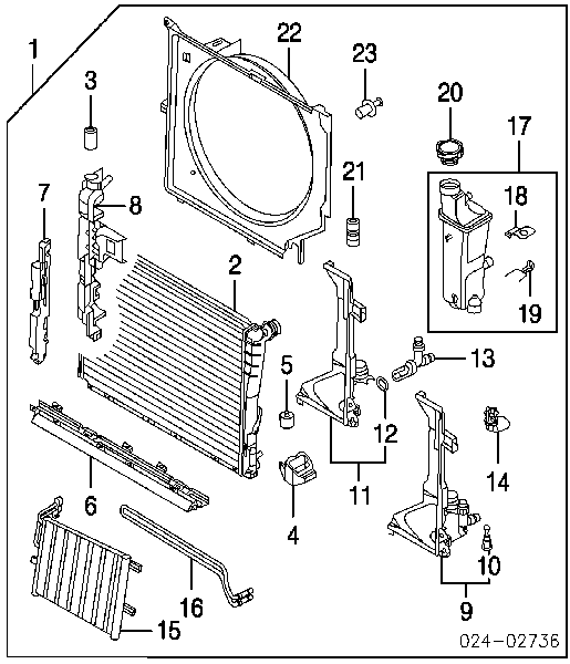 Zbiorniczek chłodnicy do BMW X5 (E53)