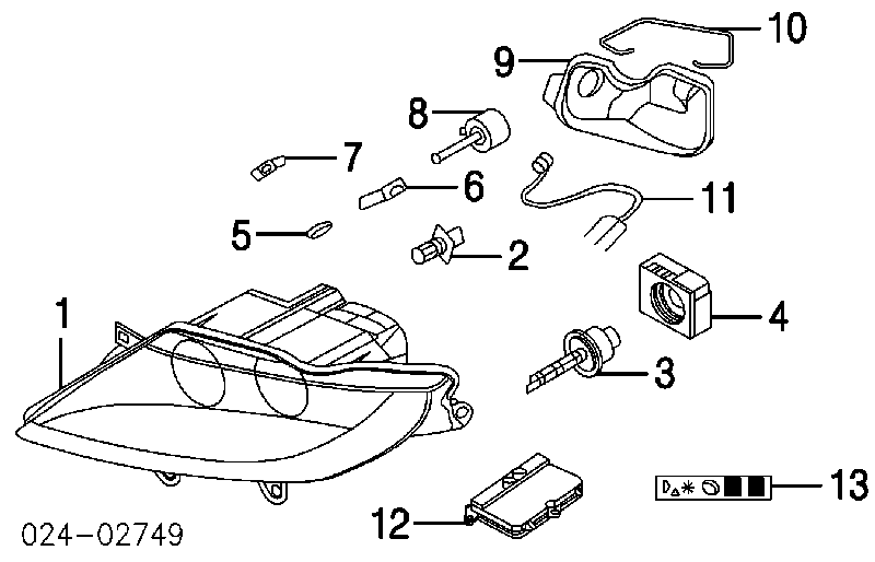 63 21 6 926 927 BMW żarówka oświetlenia wnętrza/kabiny