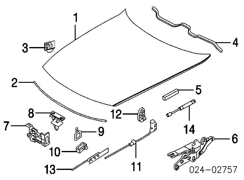 51238223163 BMW rączka otwierania maski