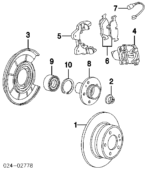 Czujnik zużycia klocków hamulcowych tylny 34356757896 BMW