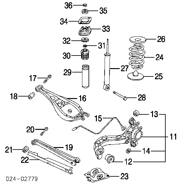 Silentblock tylnego wahacza podłużnego przedni do BMW 3 (E36)