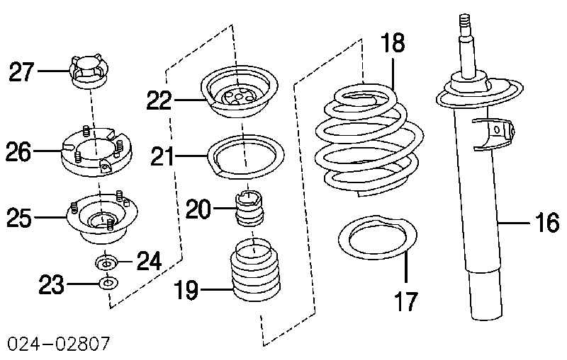 Amortyzator przedni lewy do BMW 3 (E46)