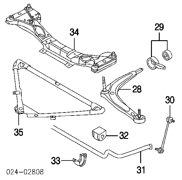 Tuleja stabilizatora przedniego BMSB14613 Moog