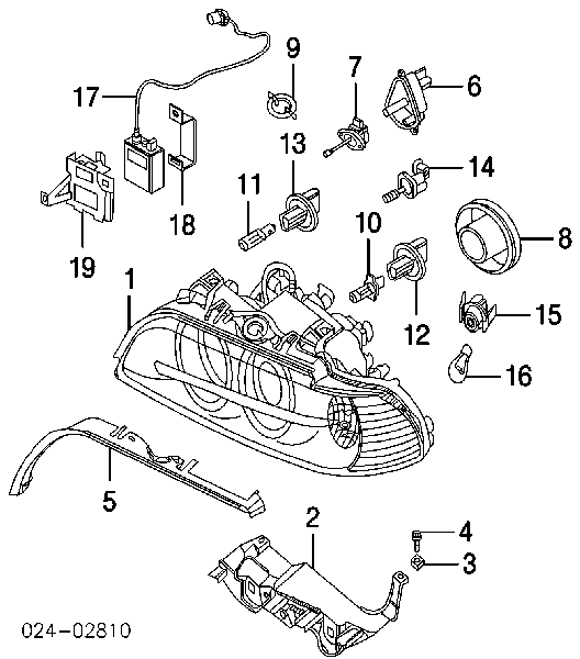 Uszczelniacz lewej lampy przedniej do BMW 5 (E39)