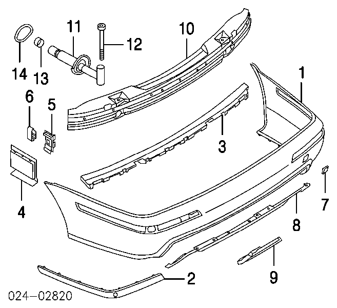 Zderzak tylny 7025164 Autotechteile