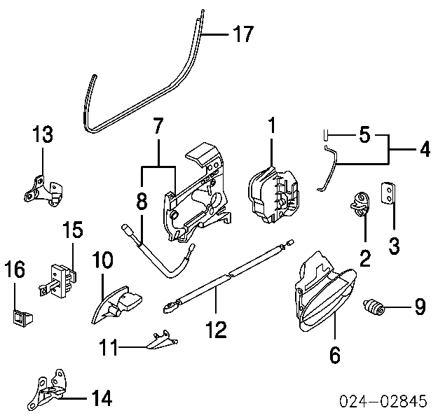 51217036167 BMW zamek drzwi przednich lewych