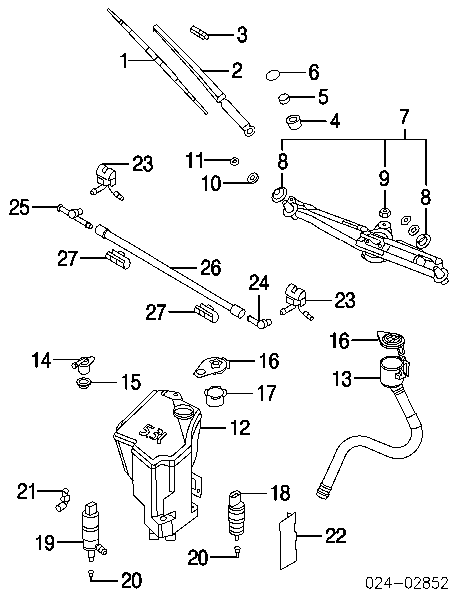 Ramię wycieraczki szyby przedniej do BMW 3 (E46)