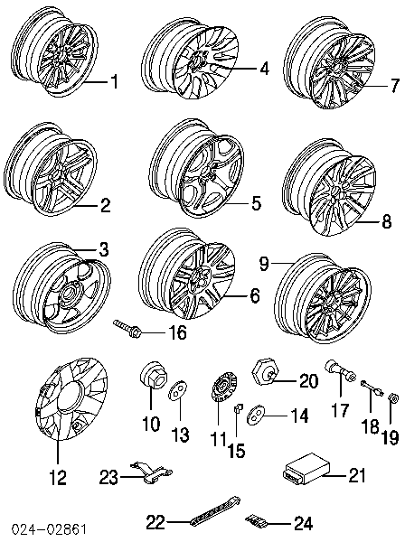 Kołpak do obręczy koła do BMW 7 (E32)