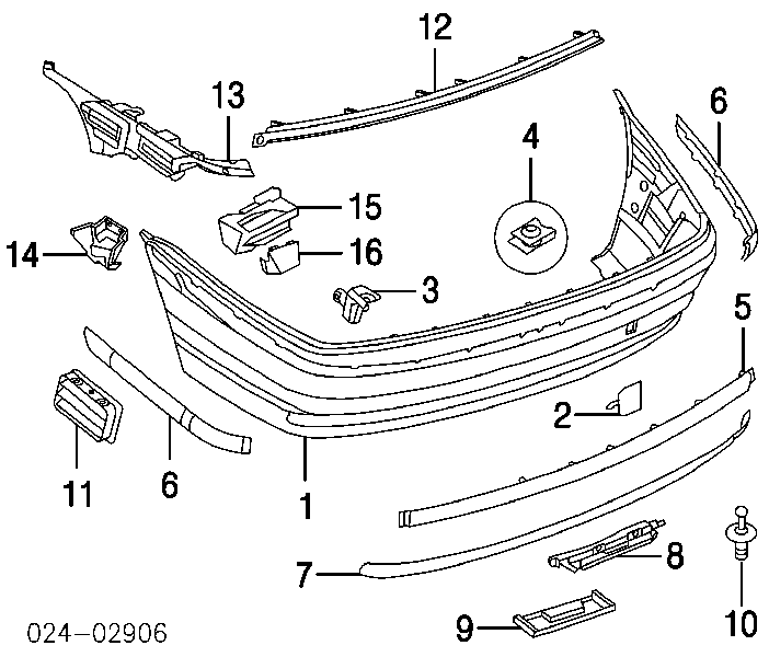 Prowadnica zderzaka tylnego prawa do BMW 3 (E46)