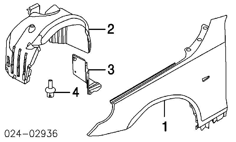 Błotnik przedni prawy do BMW 5 (E60)