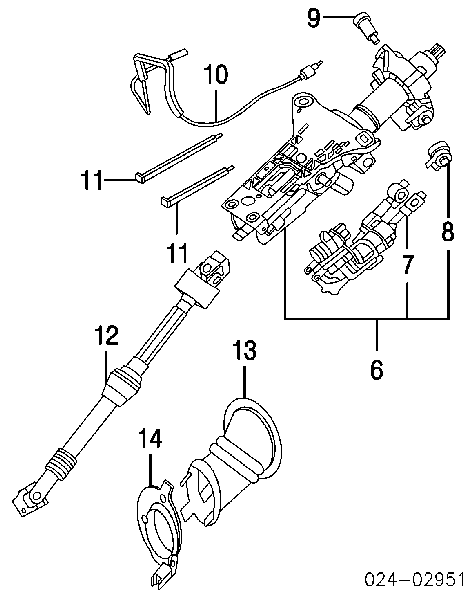 Wał kolumny kierowniczej dolny 32306780892 BMW