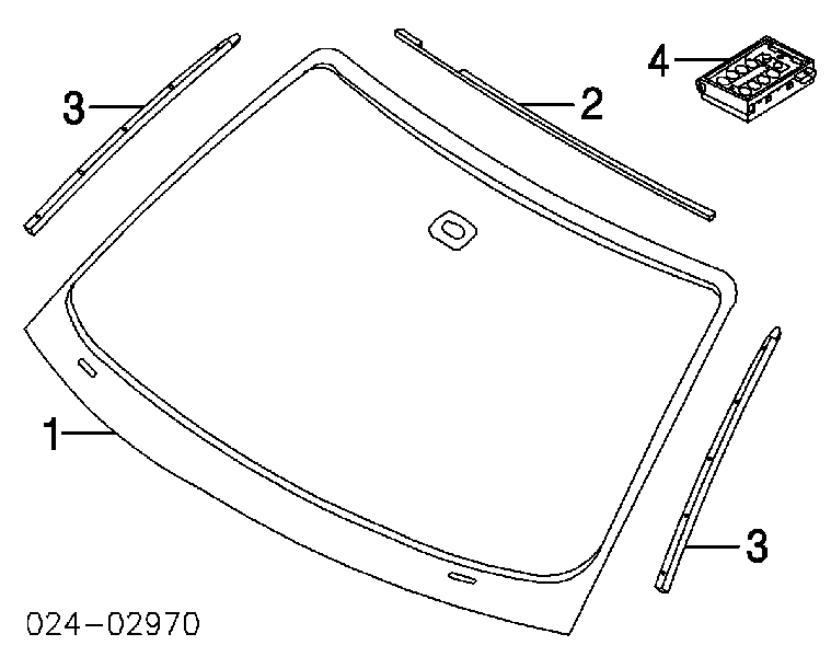 Listwa ochronna szyby przedniej górna 51317166841 BMW