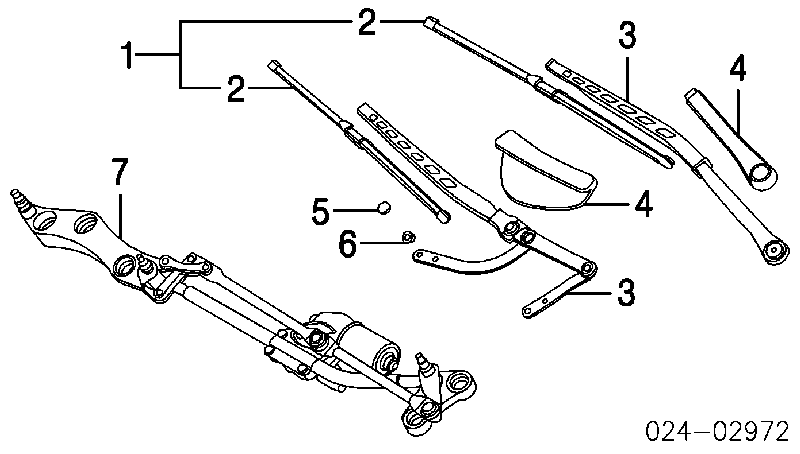 Pióro wycieraczki szyby przedniej, zestaw (2 szt.) 61612455442 BMW