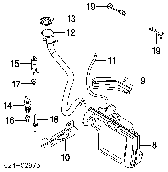 Pompka spryskiwacza szyby przedniej do BMW 5 (F10)