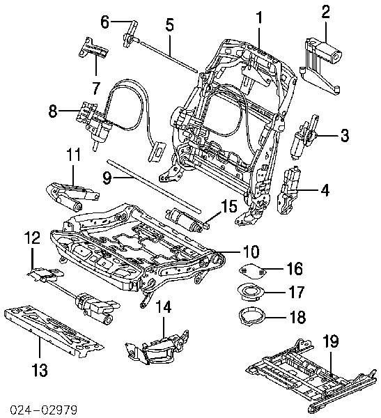 Silniczek regulacji fotelu do BMW 5 (F10)