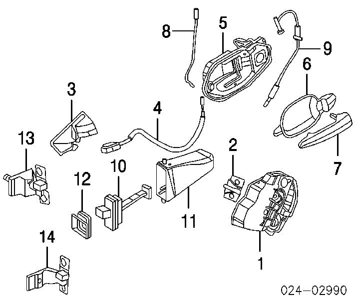 51217202147 BMW zamek drzwi tylnych lewych