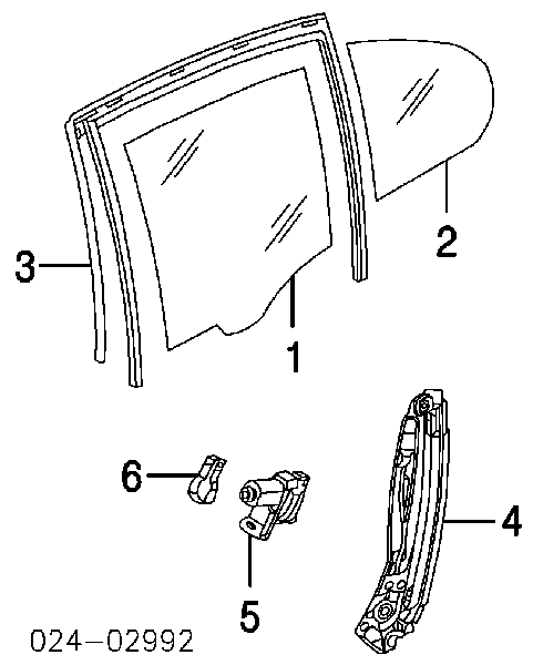 ATPA121141 Bapmic mechanizm podnoszenia szyby drzwi tylnych prawych