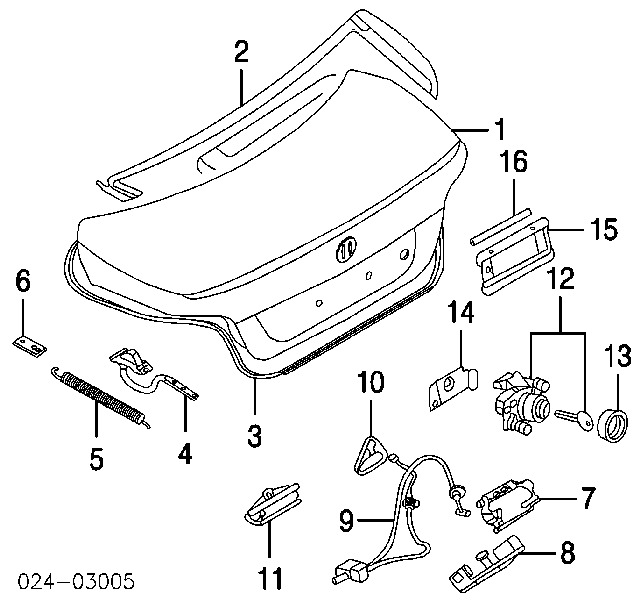 710 5113 Autotechteile przycisk blokady klapy bagażnika (drzwi 3/5)