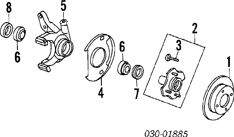 OS105239N NIPPON MOTORS łożysko piasty przedniej