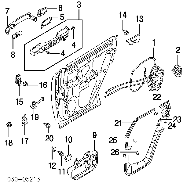 Uszczelka drzwi tylnych lewych (na drzwiach) Nissan Murano (Z50)