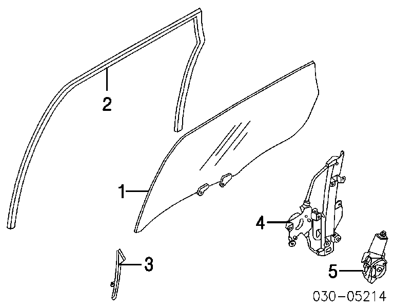 Szyba drzwi lewych tylnych GS5002D304 XYG