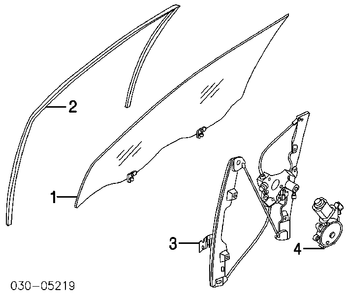 80301CA000 Nissan szyba drzwi lewych przednich