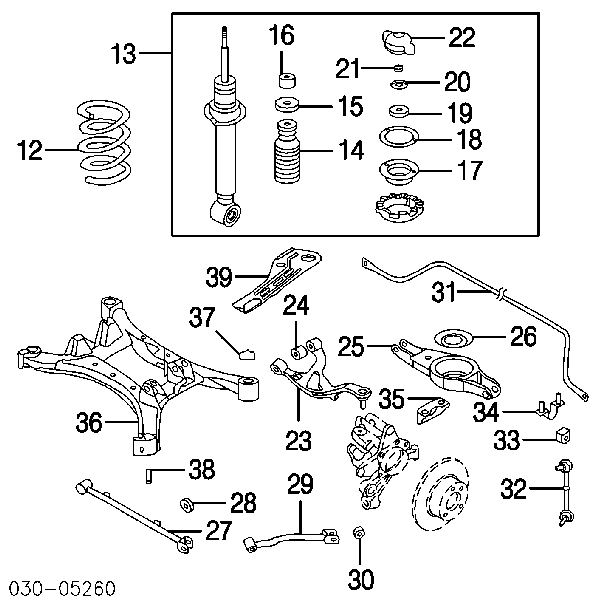 55152JK00A Nissan/Infiniti Silentblock czopu tylnego