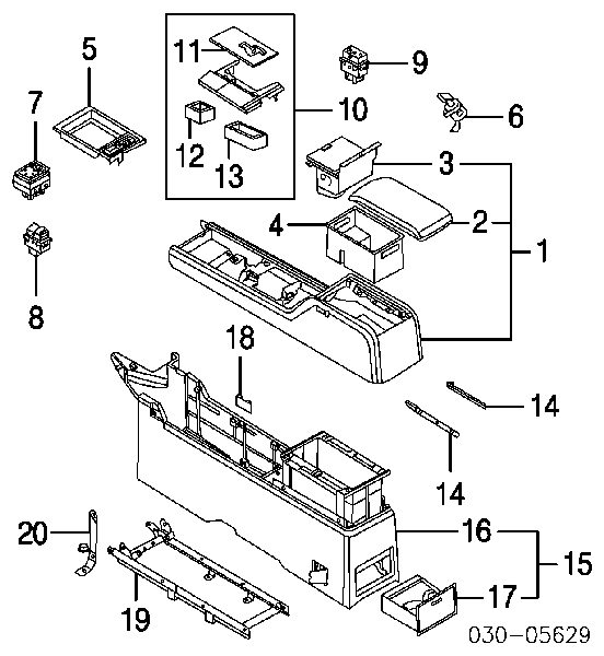 25570AX005 Nissan/Infiniti sterownik lusterek na torpedo