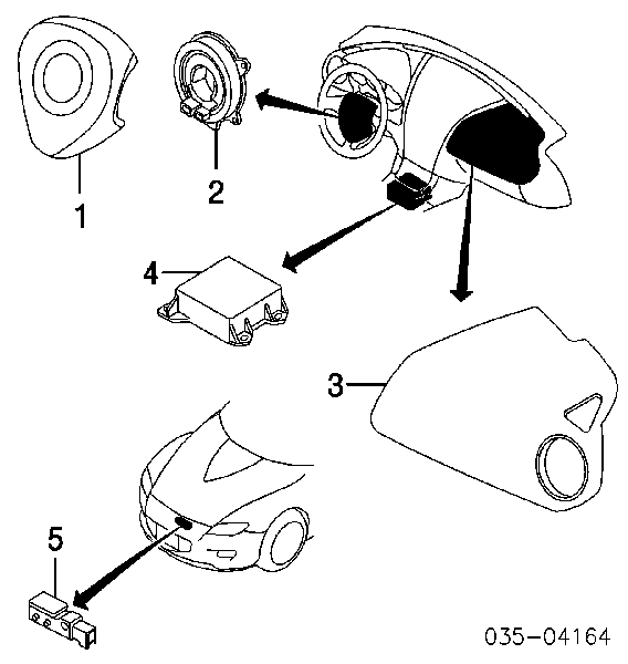 GJ6A66CS0 Mazda Pierścień kontaktowy AIRBAG, taśma kierownicy